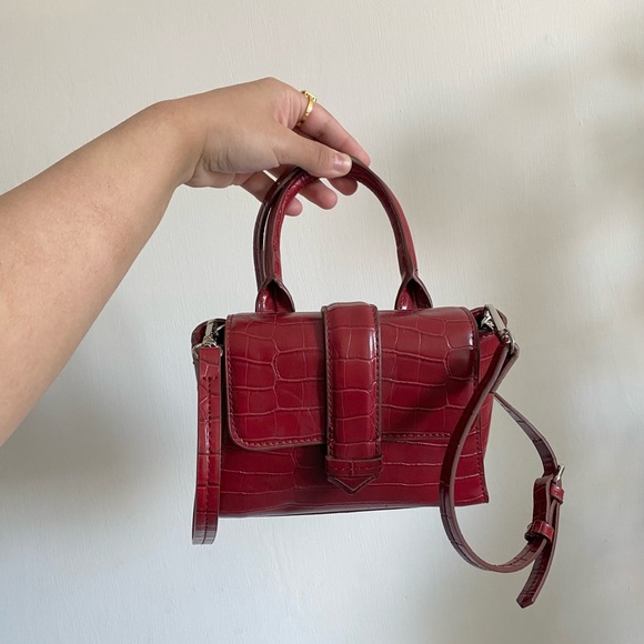 Zara Red Mini Bag with long strap - Picture 2 of 4